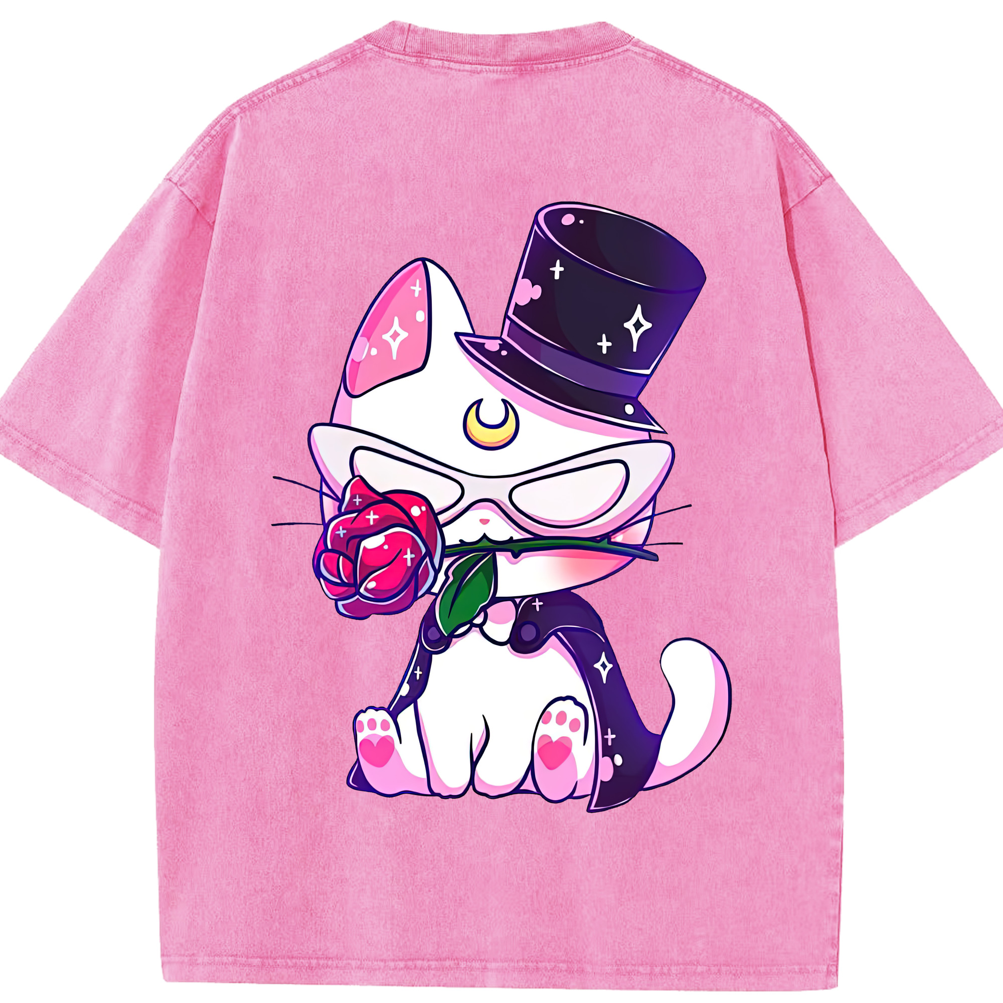 （画像用） 美少女戦士セーラームーン Sailor Moon 綿100% ヴィンテージ風 半袖Tシャツ（背面プリント）
